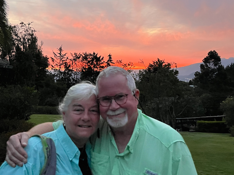 John and Wendy at the end of our trip in Quito