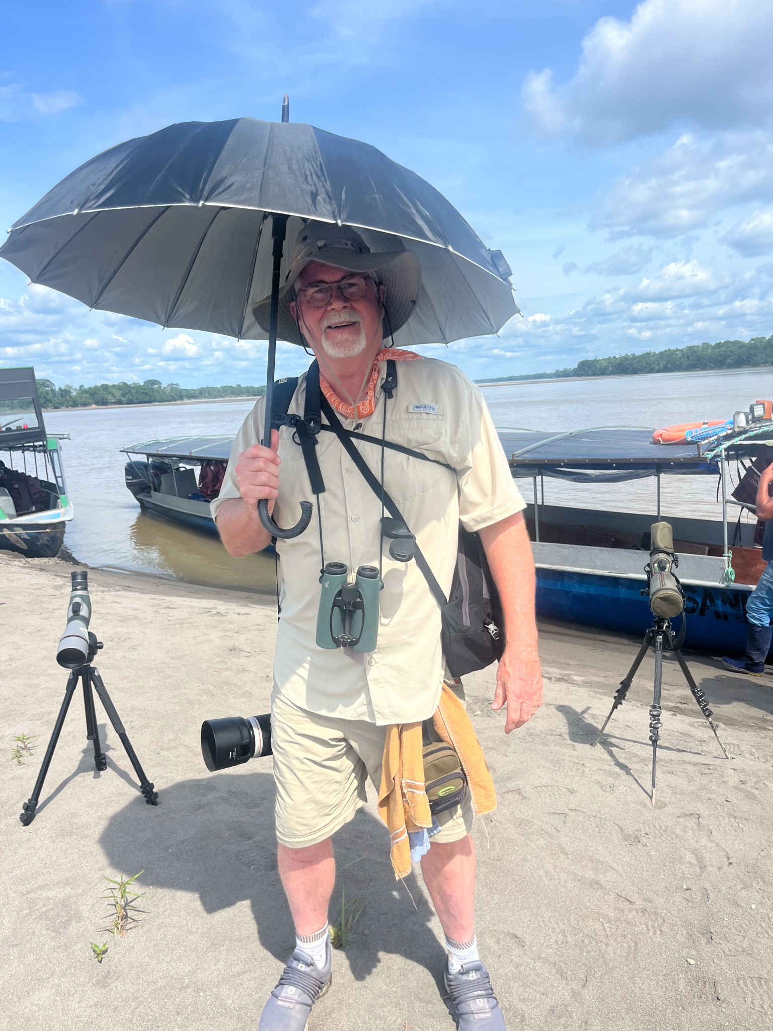 John trying to avoid the heat